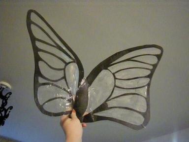 diy cellophane wing tutorial finished product